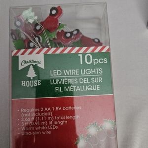 Christmas House Red Truck With Christmas Tree LED Lights Set Of 10